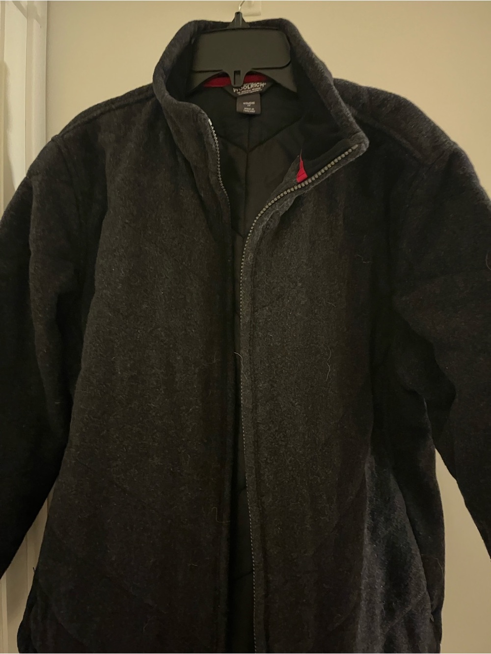 Woolrich Ladies Black Wool Blend jacket size Medium